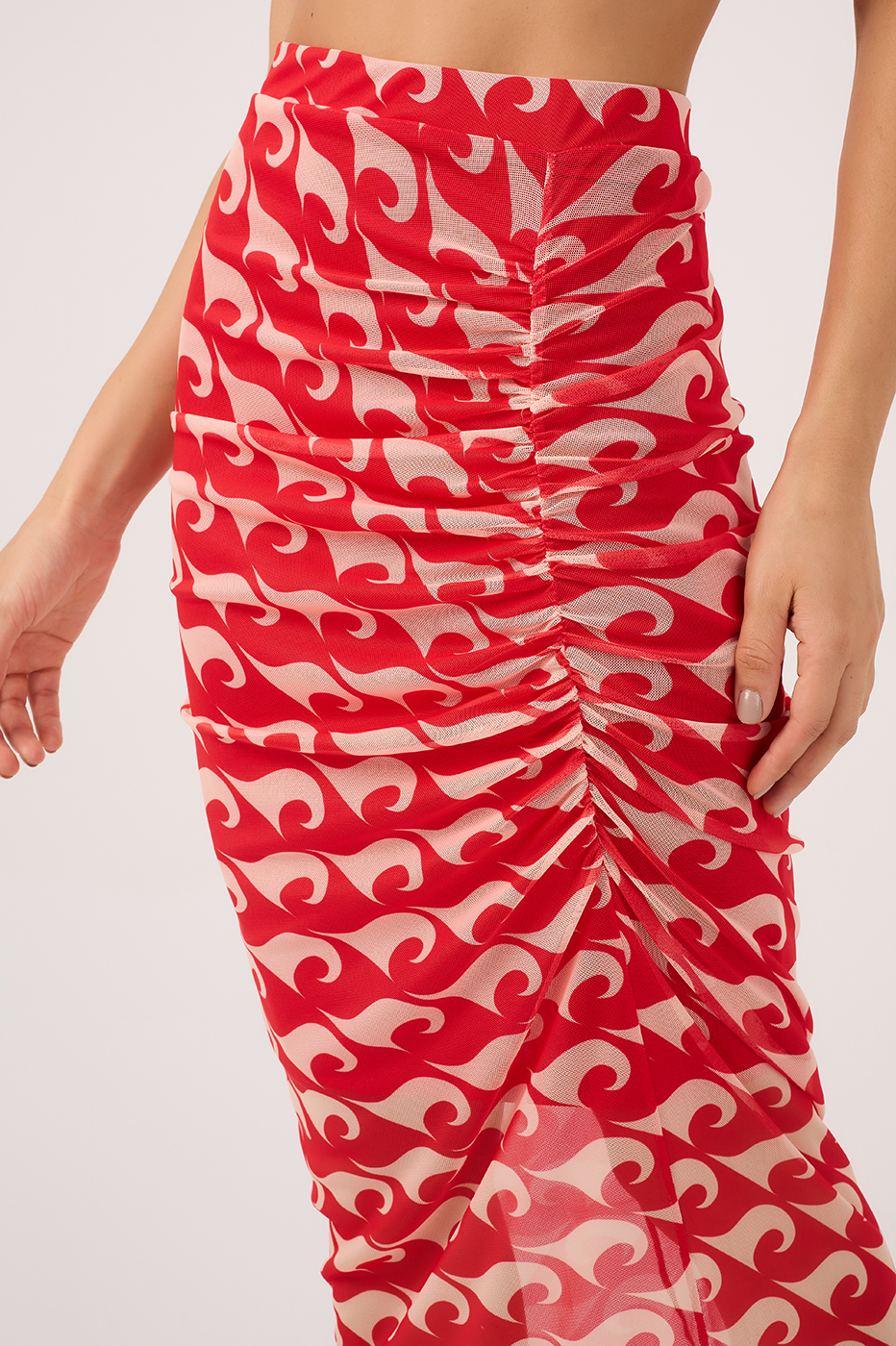 Wave Mesh Midi Skirt_3