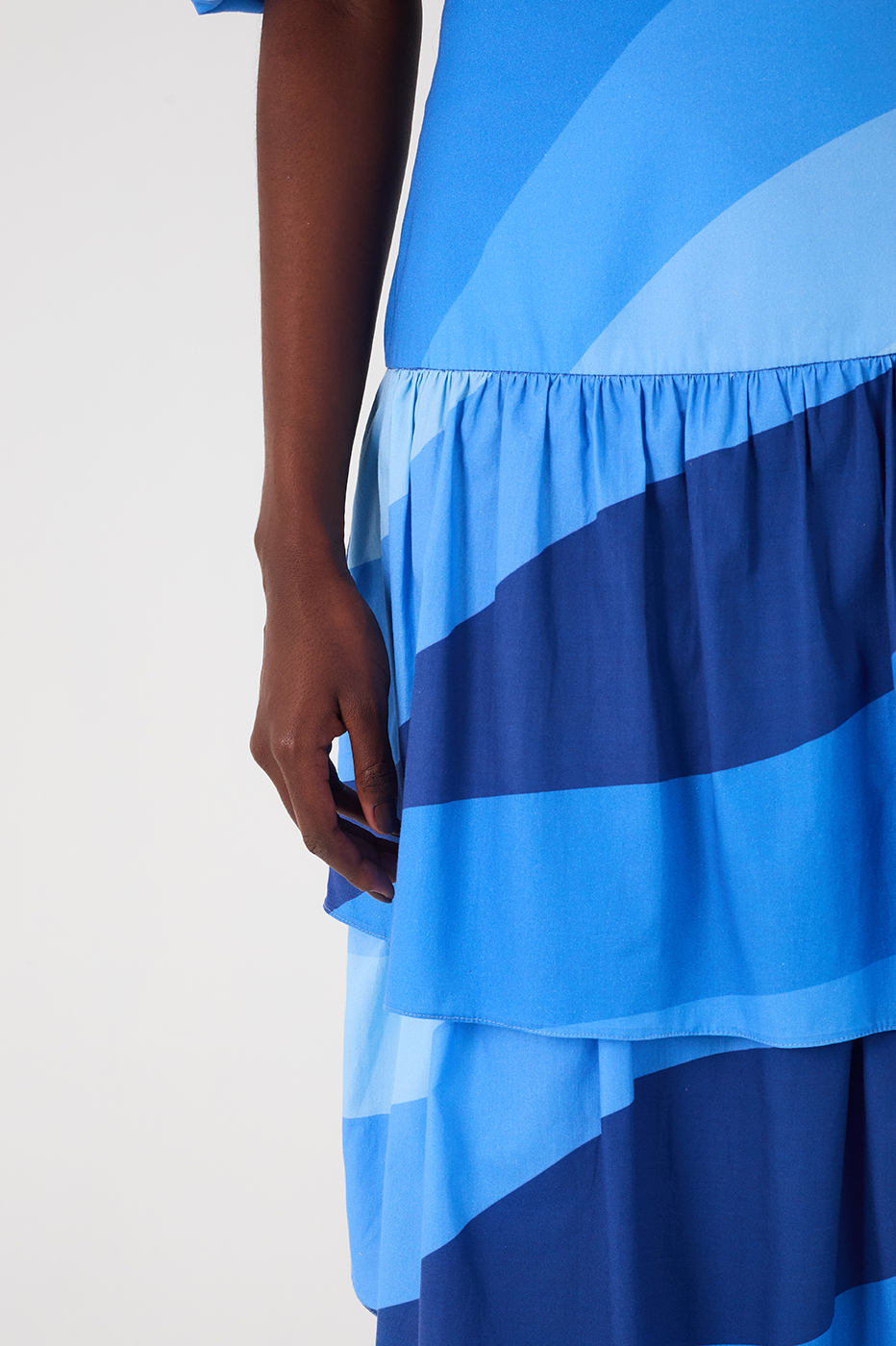 Waves Print Layered Skirt