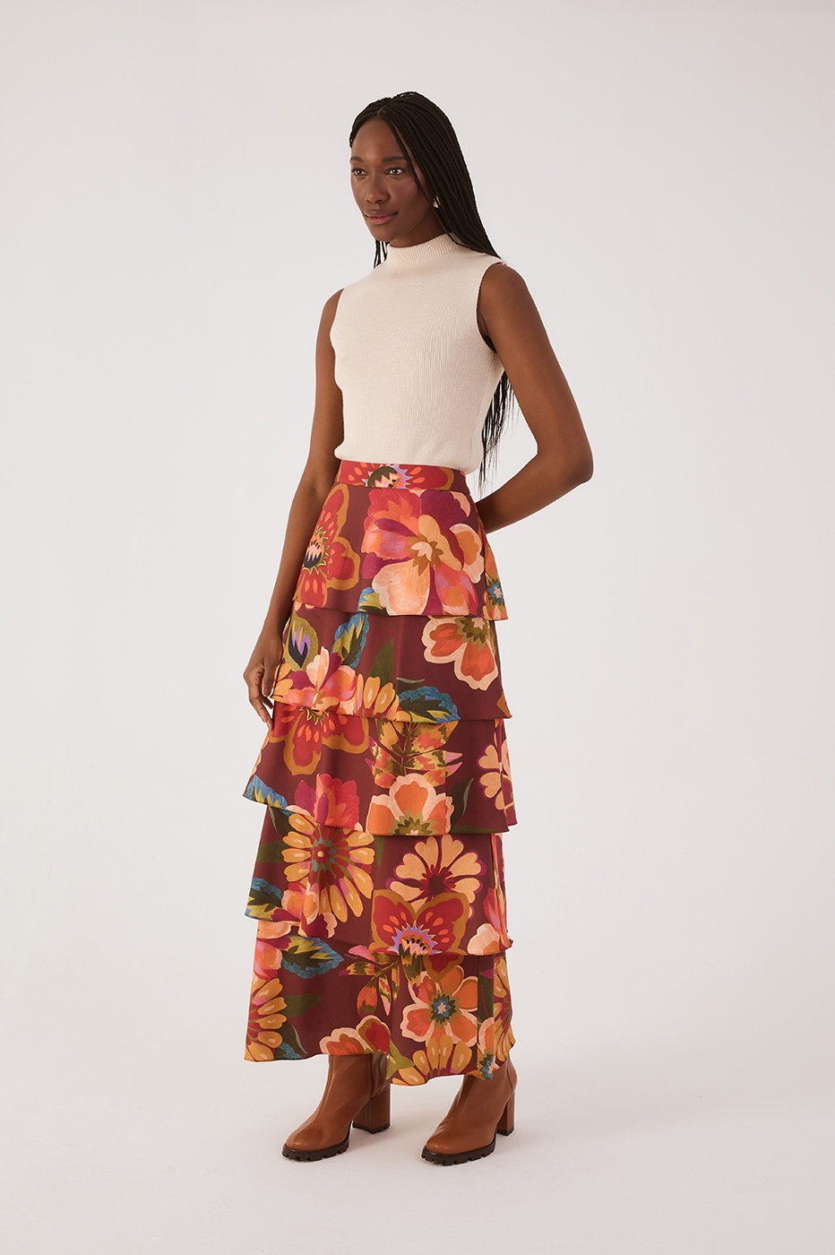 Garden Print Skirt