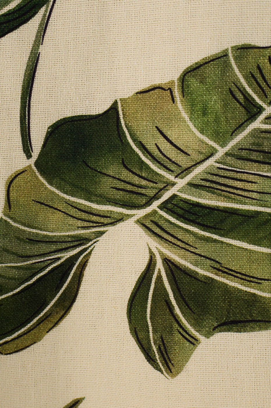 Linen Pareo Folhar Print Skirt