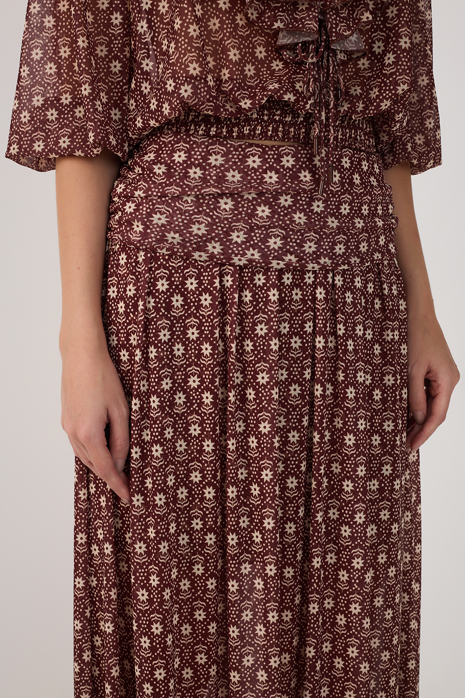 Tulle Essência Print Skirt