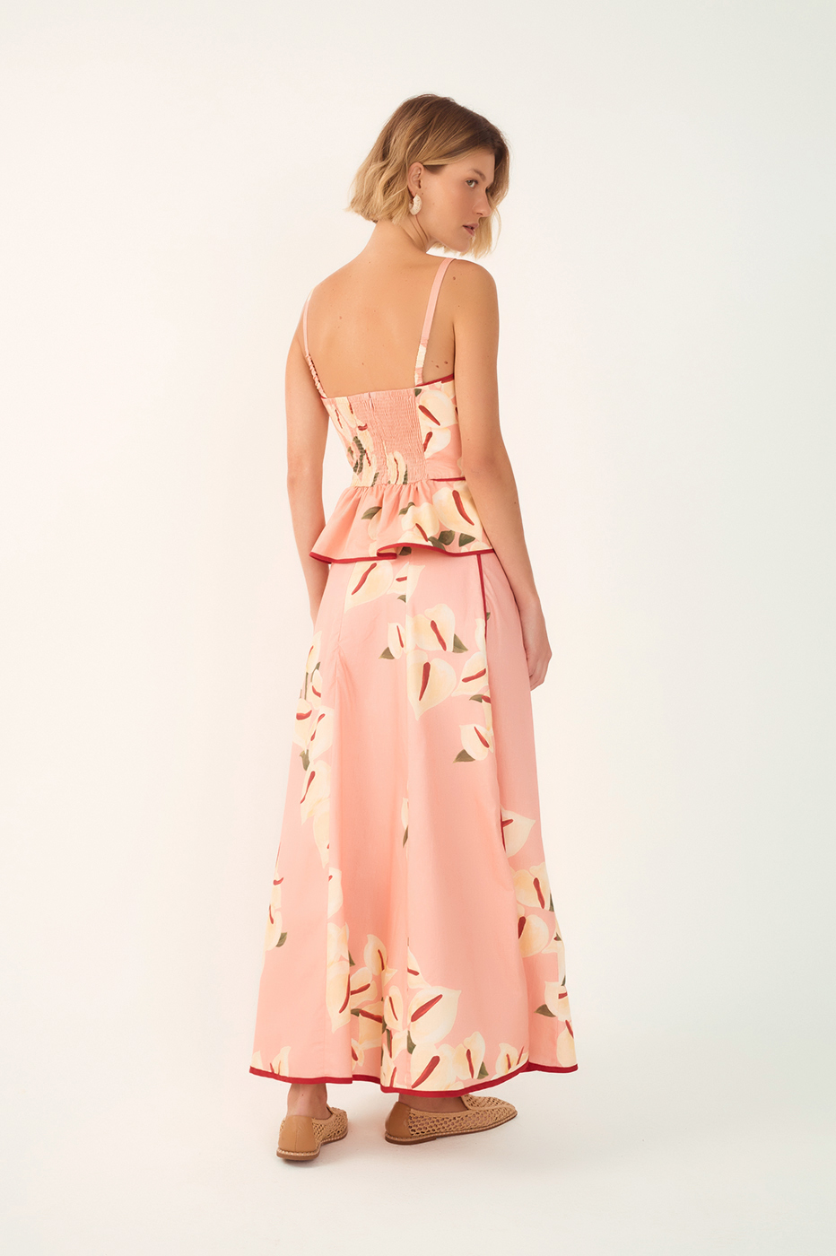 Cropped Poplin Antúrio Print Skirt_6