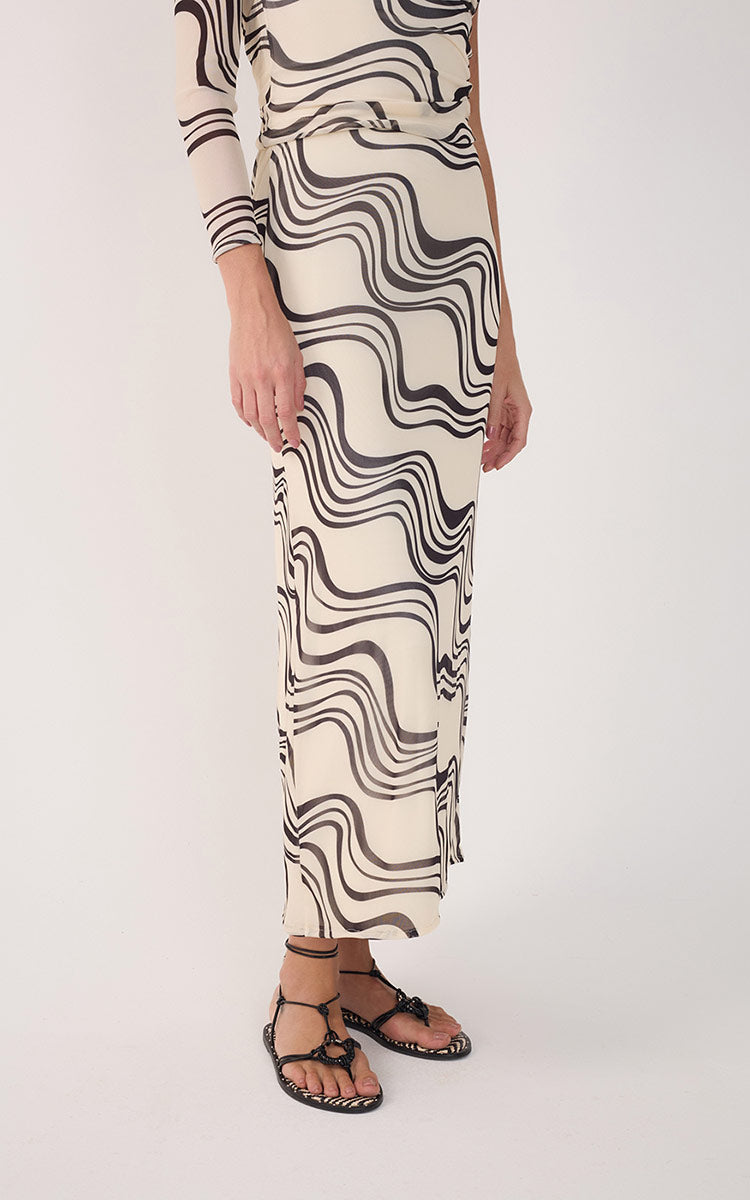 Fluir Print Tulle Skirt_3