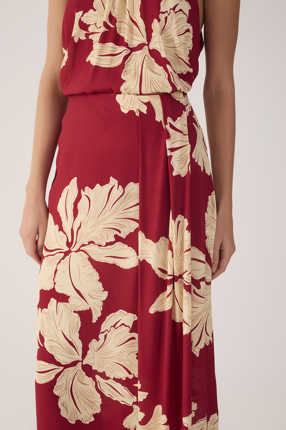 Petala Vermelha Print Wrap Skirt