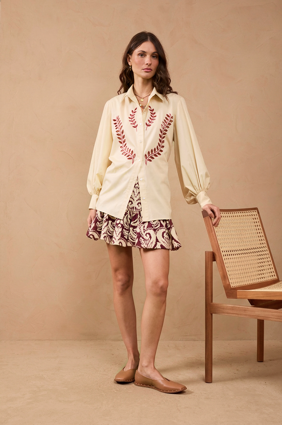 Tropikat Print Mini Skirt_0