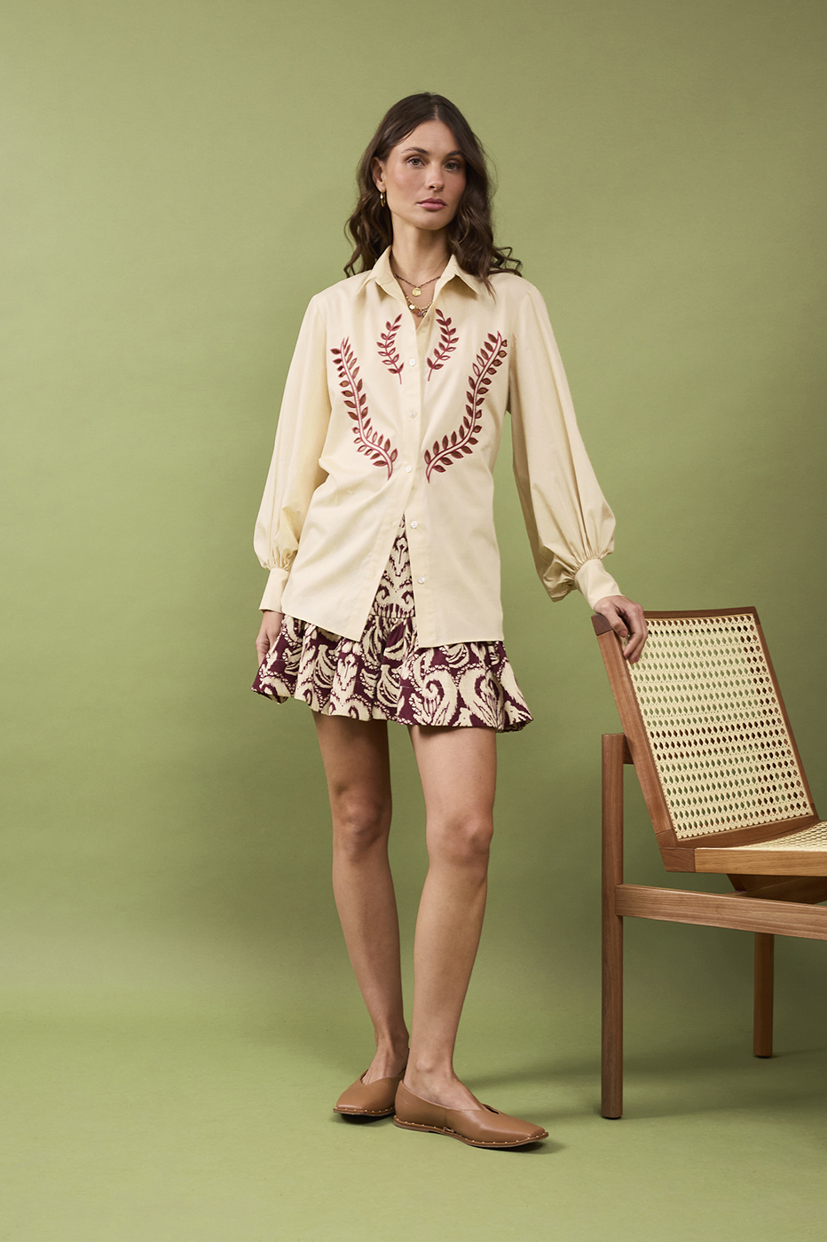Tropikat Print Mini Skirt_1