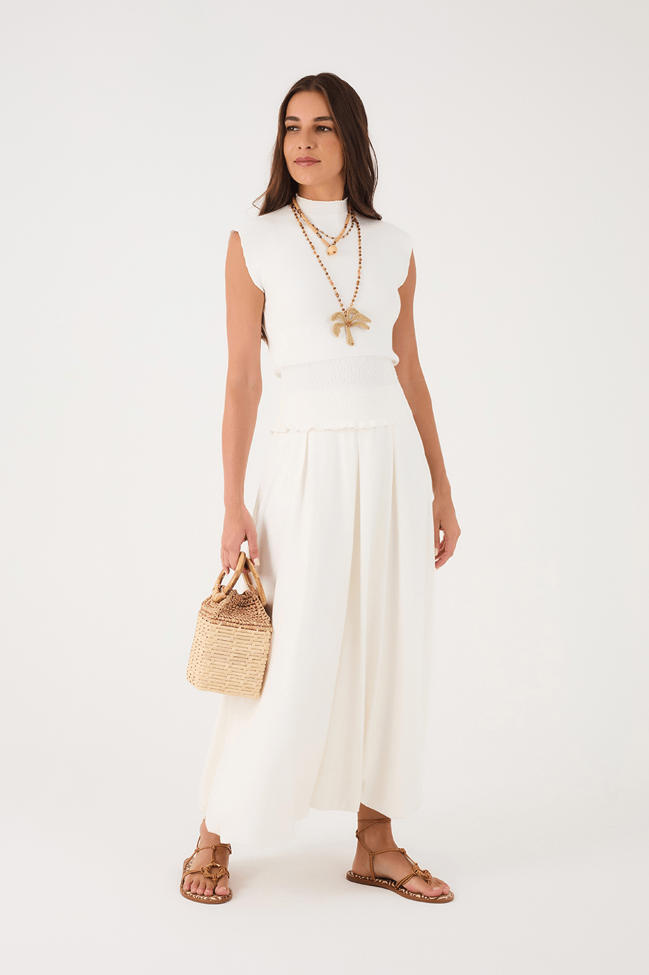 Off-White Pleats Balloon Maxi Skirt