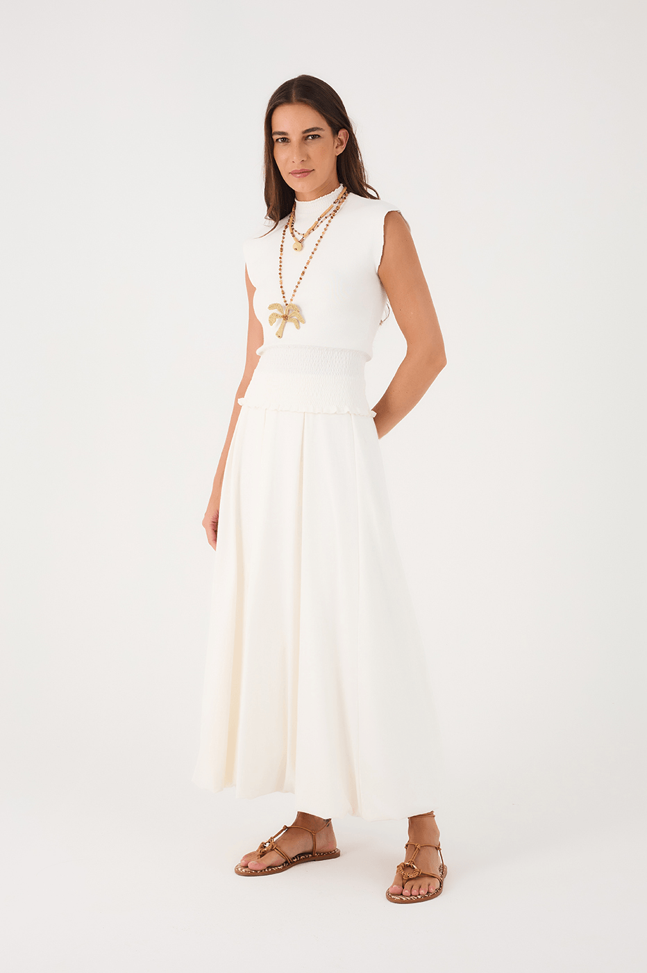 Off-White Pleats Balloon Maxi Skirt