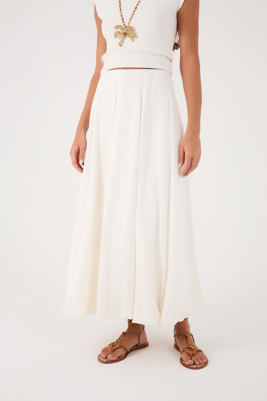 Off-White Pleats Balloon Maxi Skirt
