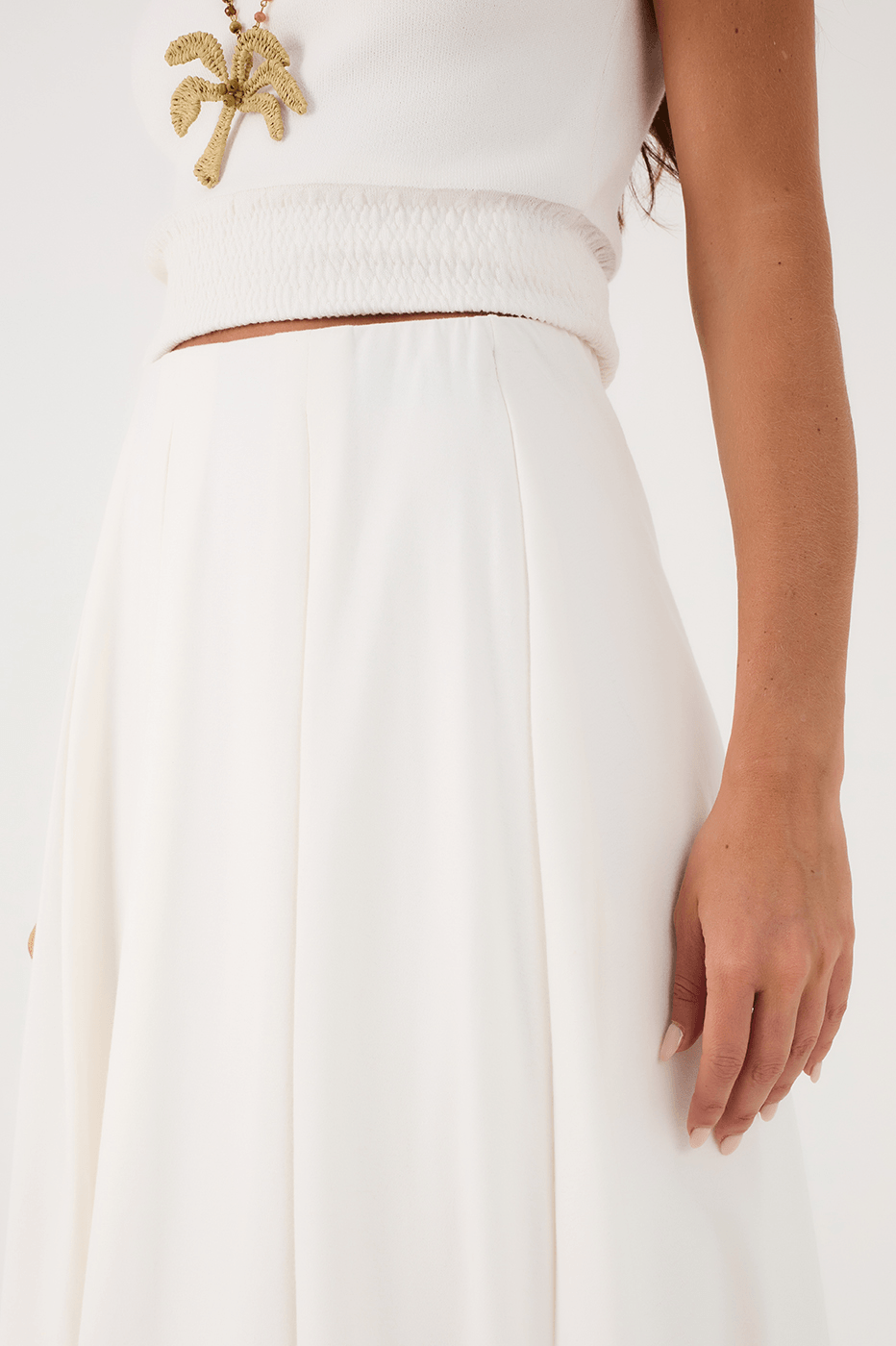 Off-White Pleats Balloon Maxi Skirt
