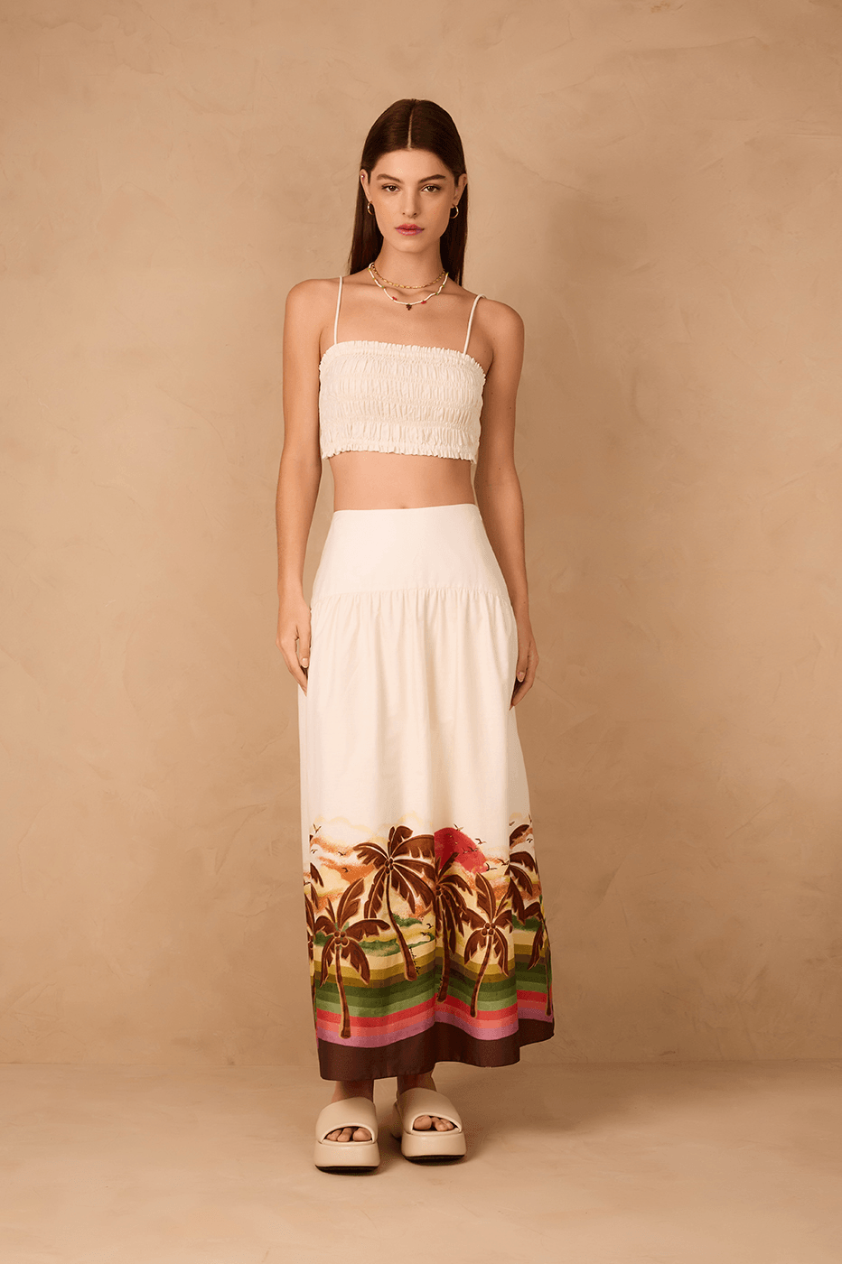 Off-White Horizonte High Waist Maxi Skirt