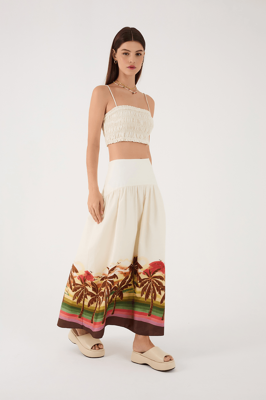 Off-White Horizonte High Waist Maxi Skirt