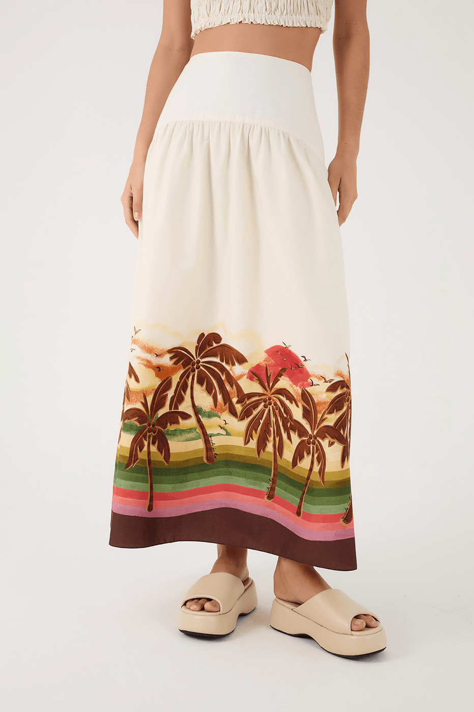 Off-White Horizonte High Waist Maxi Skirt
