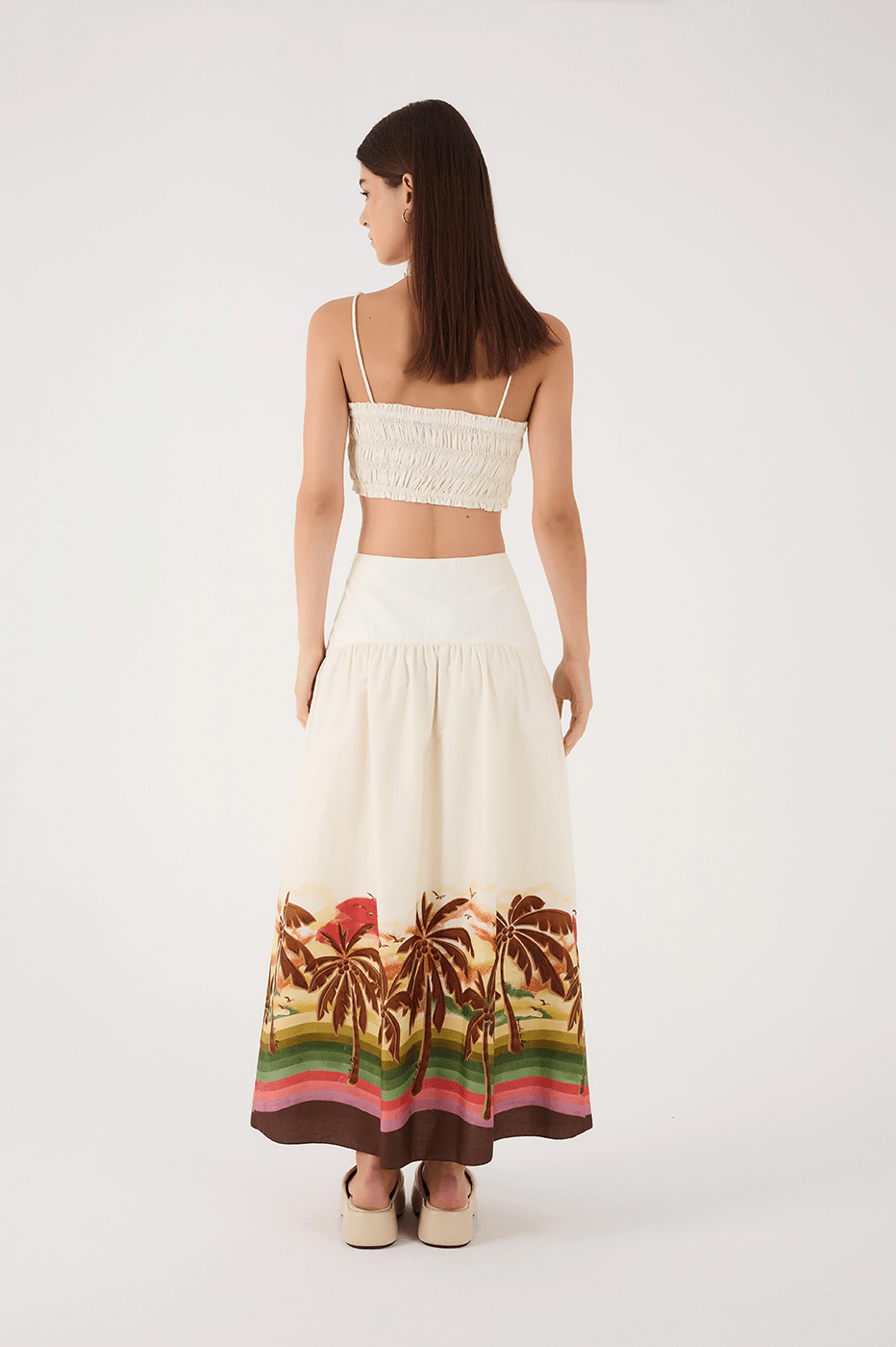 Off-White Horizonte High Waist Maxi Skirt