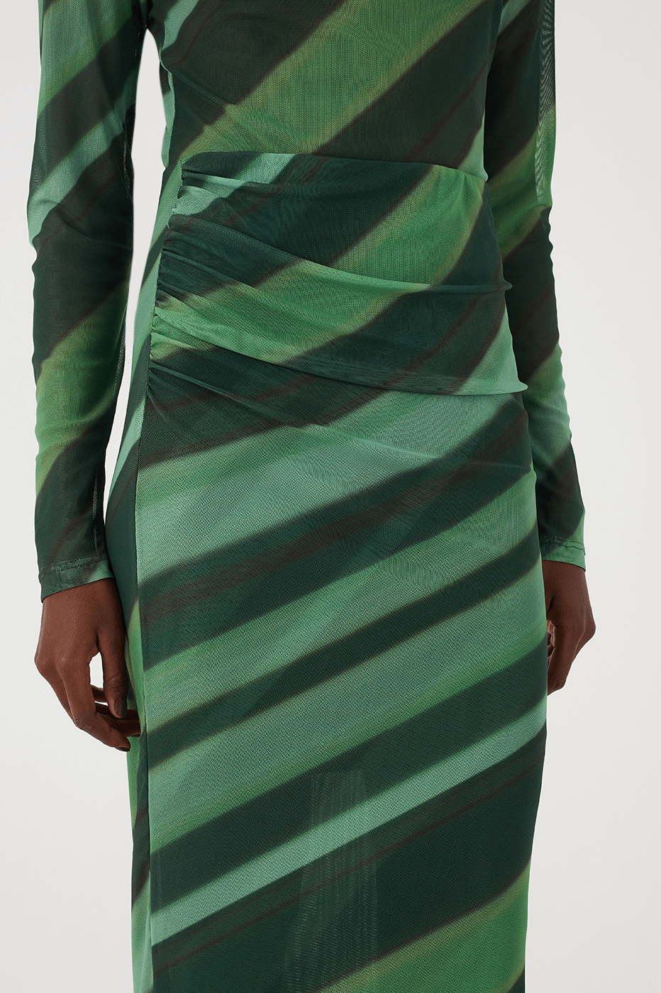 Green Floresta Double Tulle Maxi Skirt