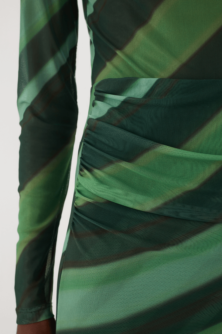 Green Floresta Double Tulle Maxi Skirt
