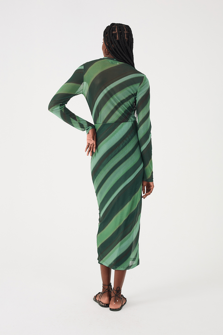Green Floresta Double Tulle Maxi Skirt