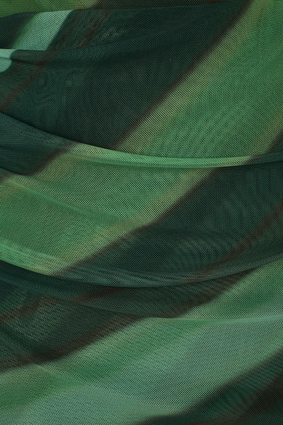 Green Floresta Double Tulle Maxi Skirt