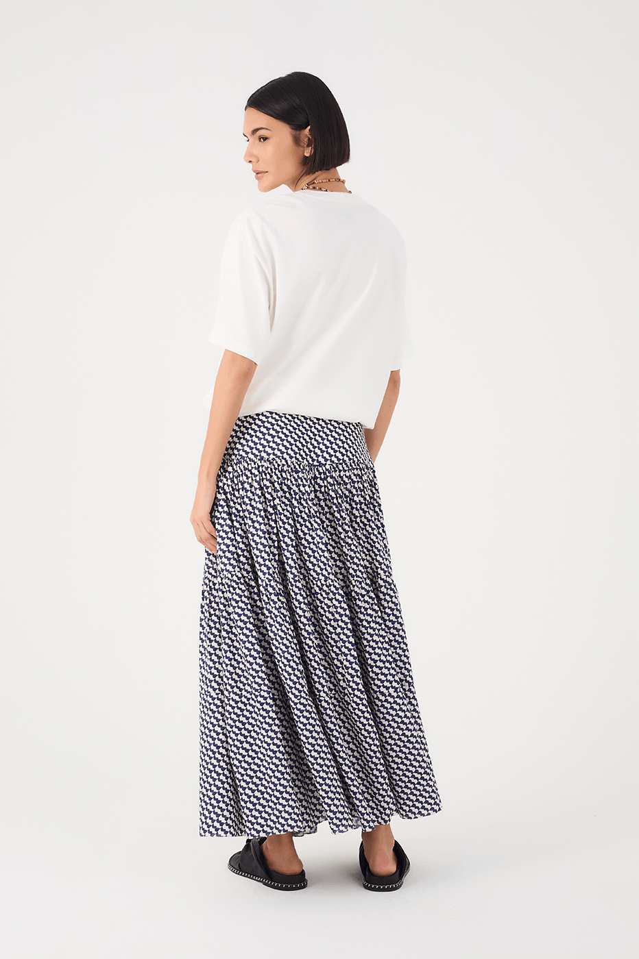 Off-White Gavea Tiered Maxi Skirt