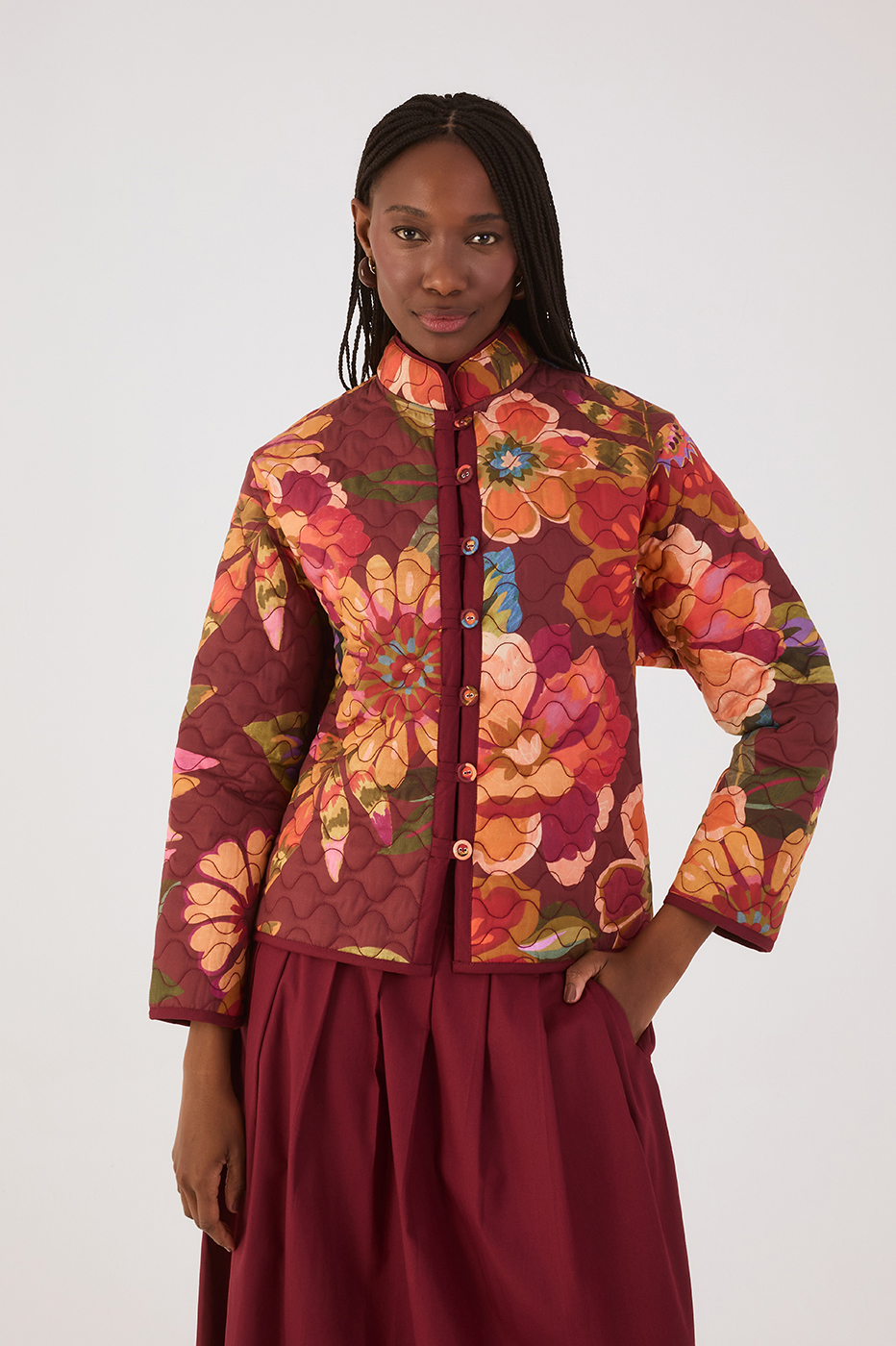 Garden Print quilted jacket_2