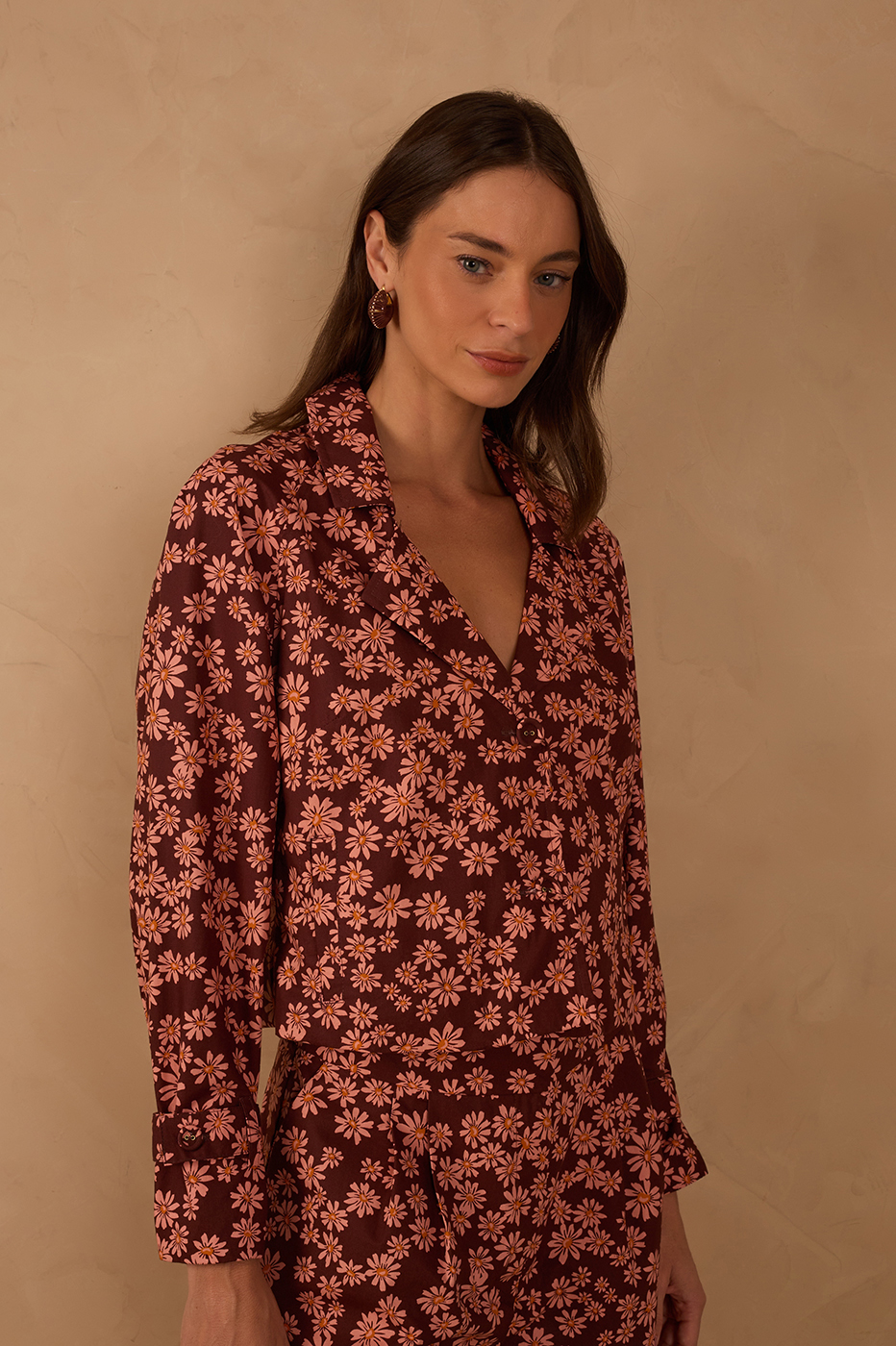 Margaridas Rosa Print Jacket_1