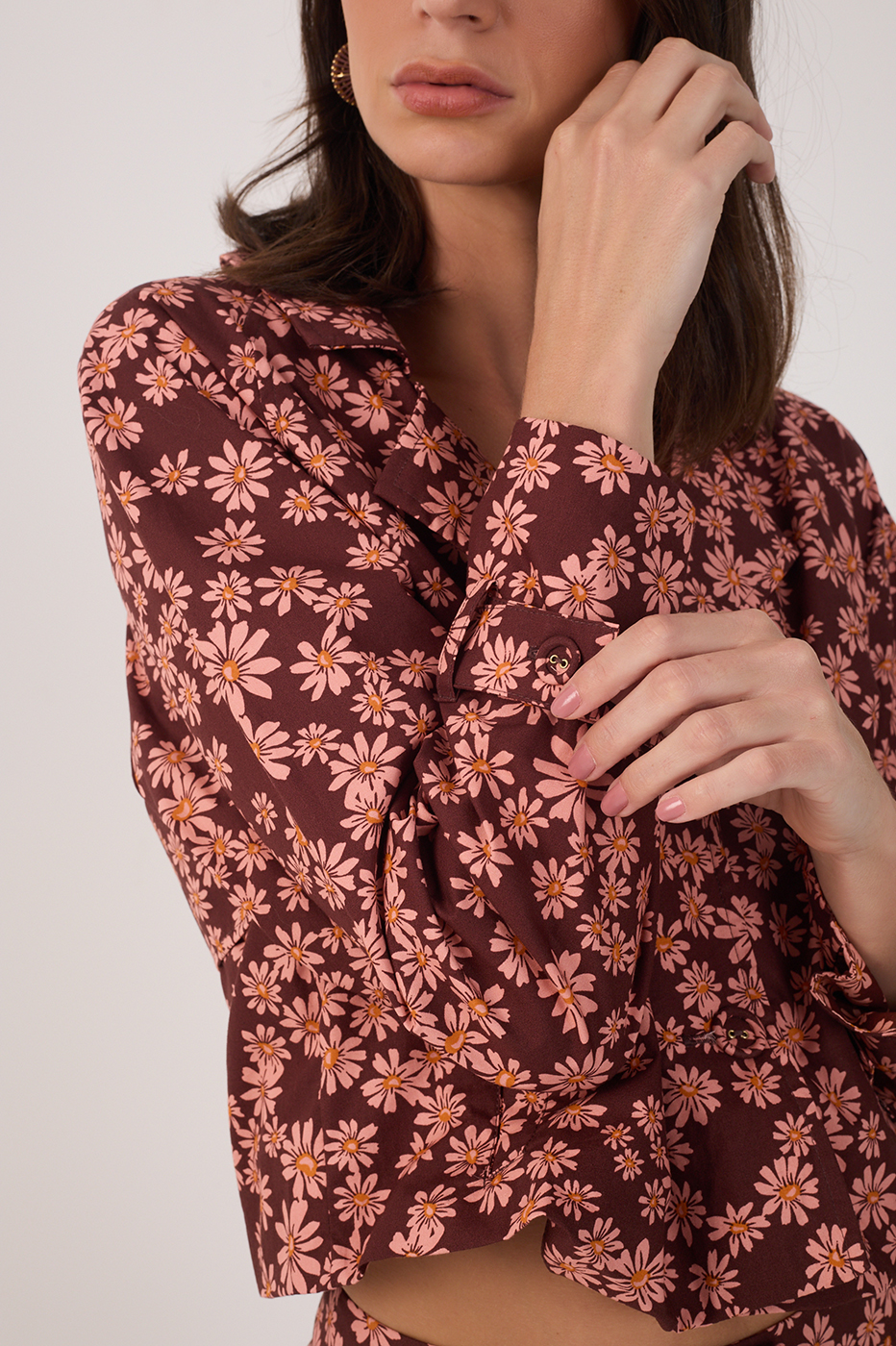 Margaridas Rosa Print Jacket