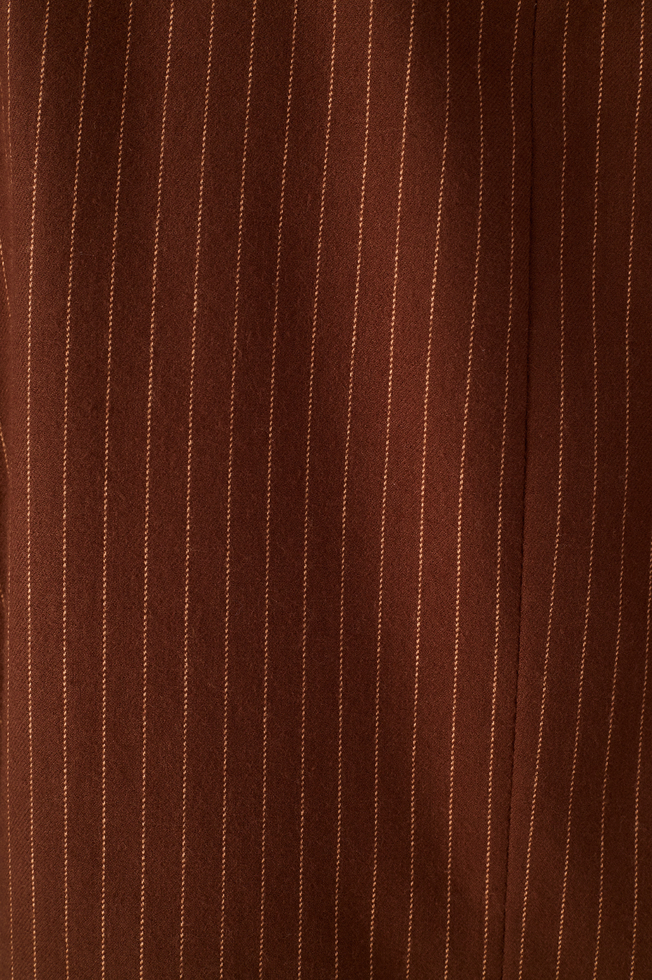 Brown Pinstripe Notched Lapel Buttoned Blazer