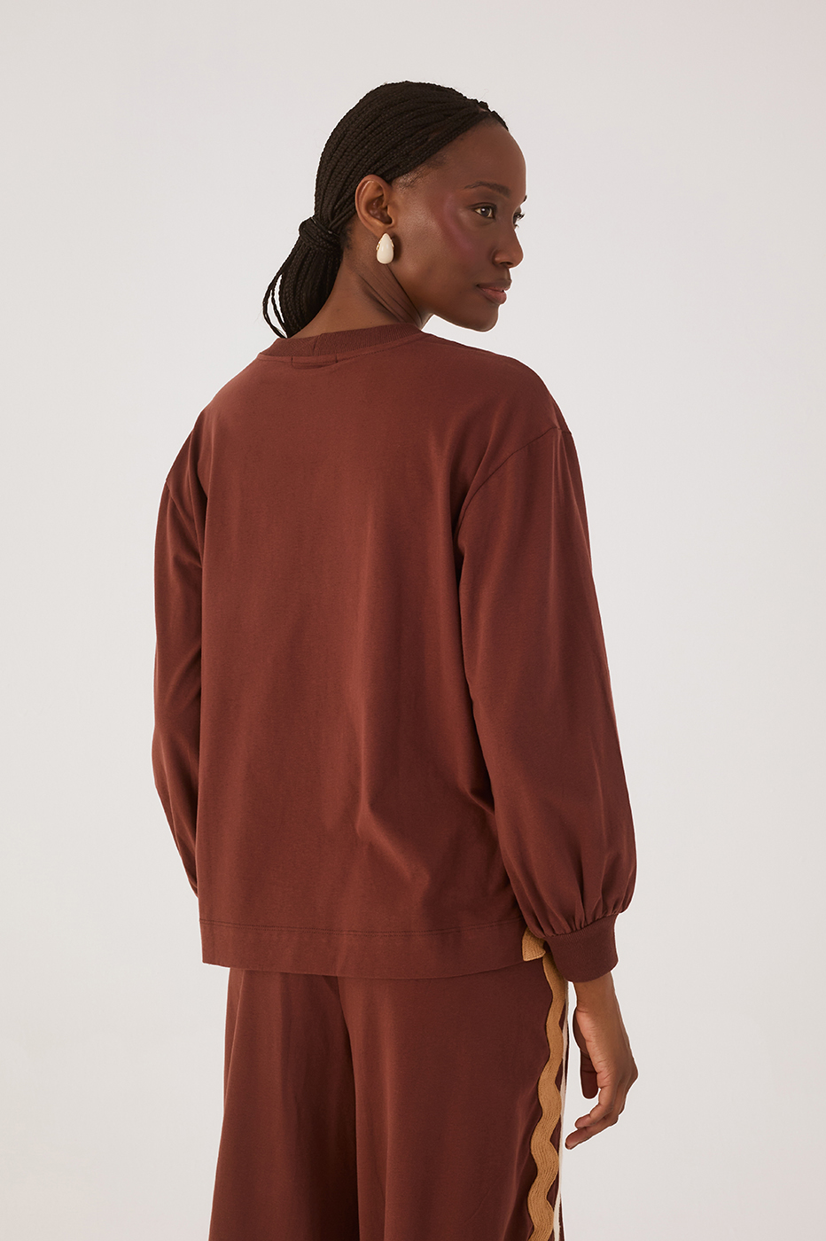Brown Ondinha Crew Neck Sweatshirt