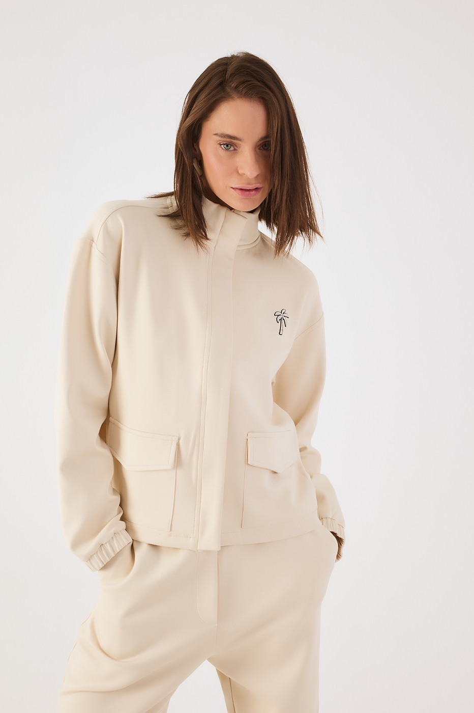 Off White Topstitched Jacket