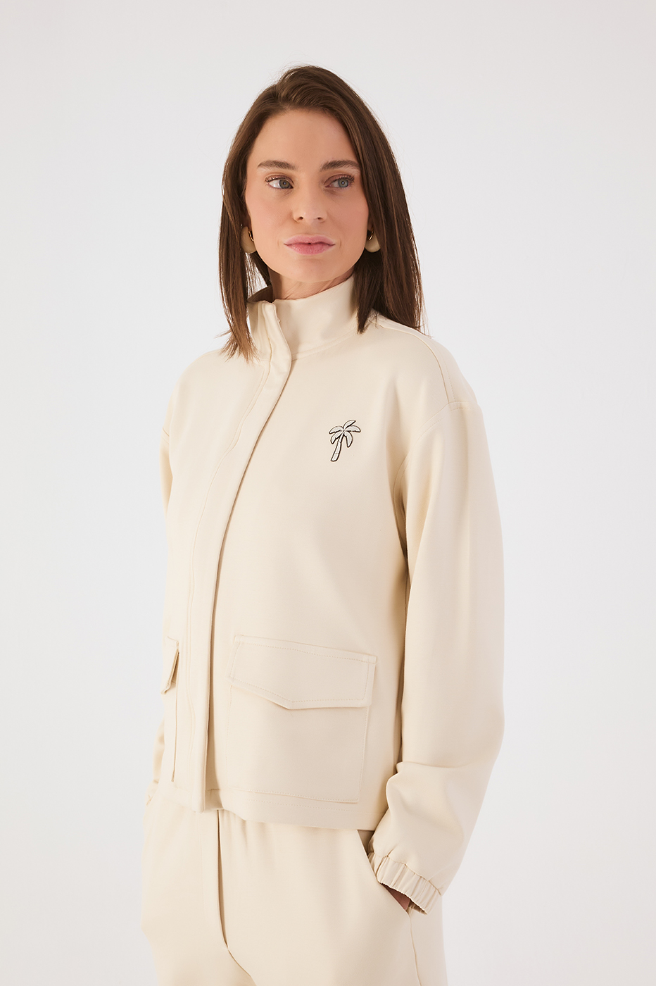 Off White Topstitched Jacket