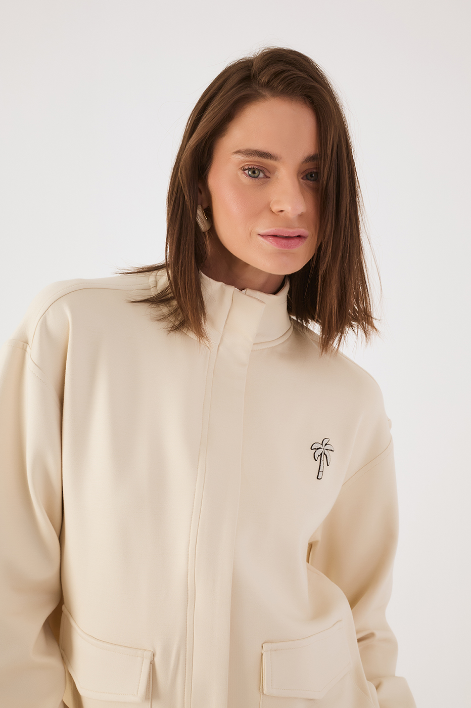 Off White Topstitched Jacket