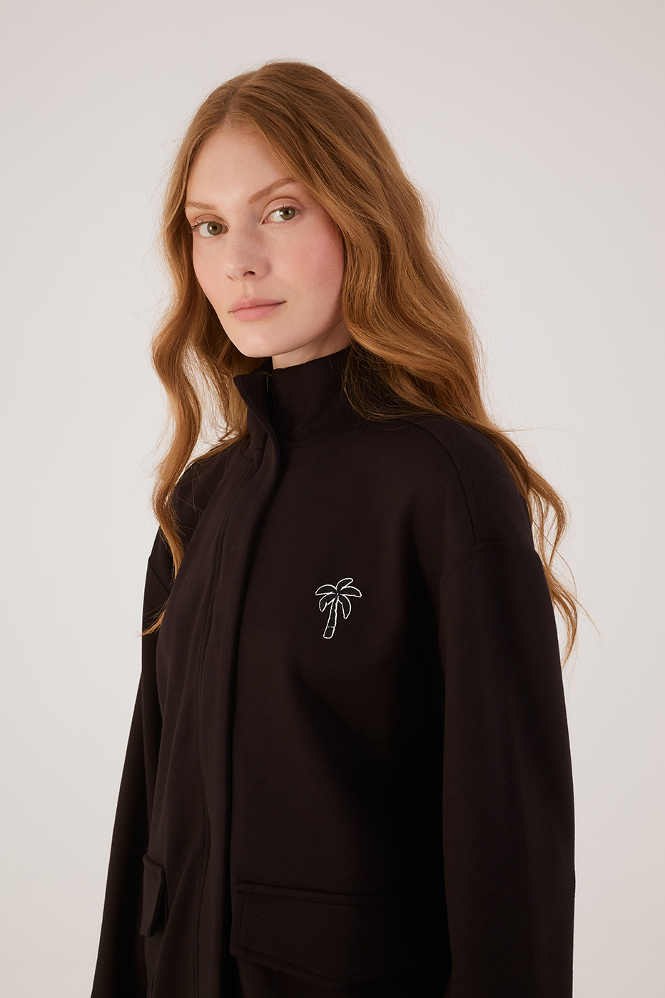 Black Topstitched Jacket