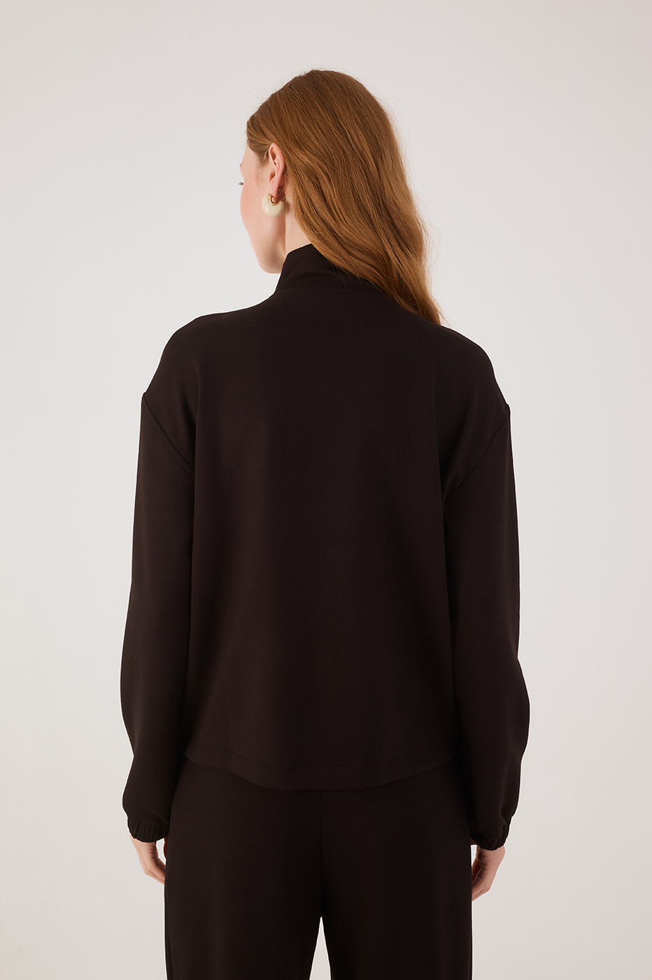 Black Topstitched Jacket