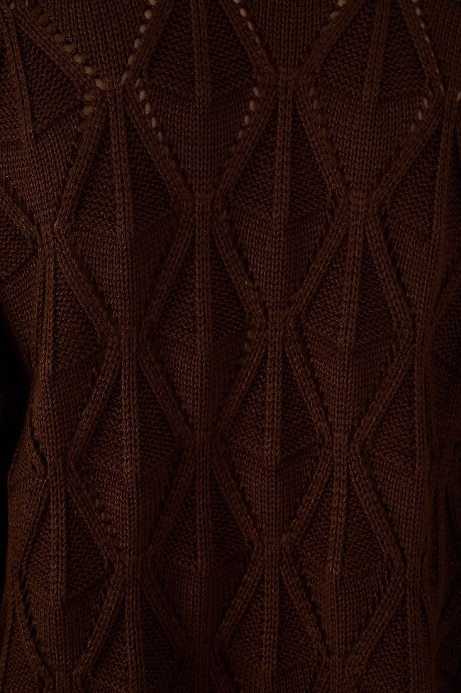 Brown Caffeine Veleiro Open Tricot Cardigan