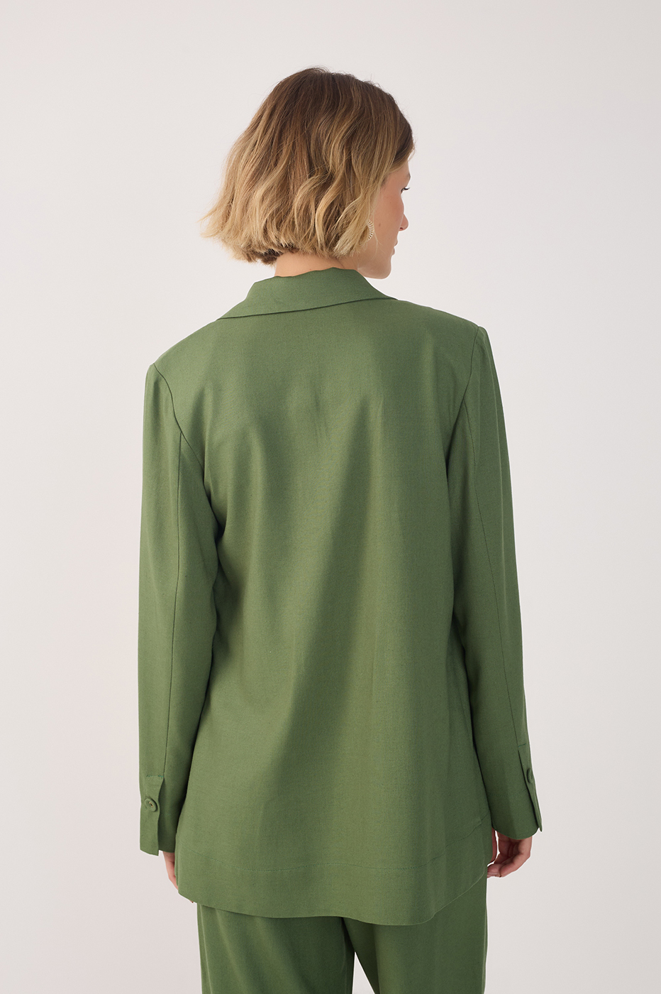 Linen Button Sleeve Blazer_5