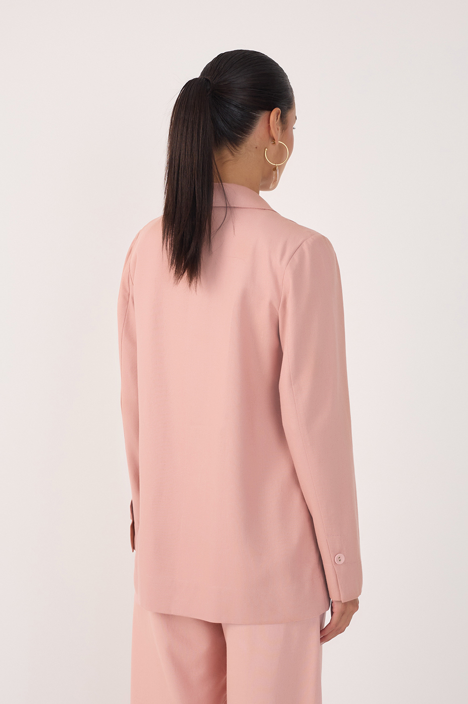 Linen Button Sleeve Blazer_5