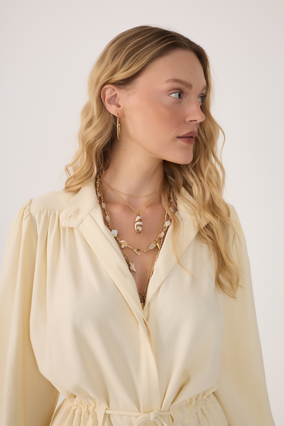 Linen Elastic Waist Parka_3