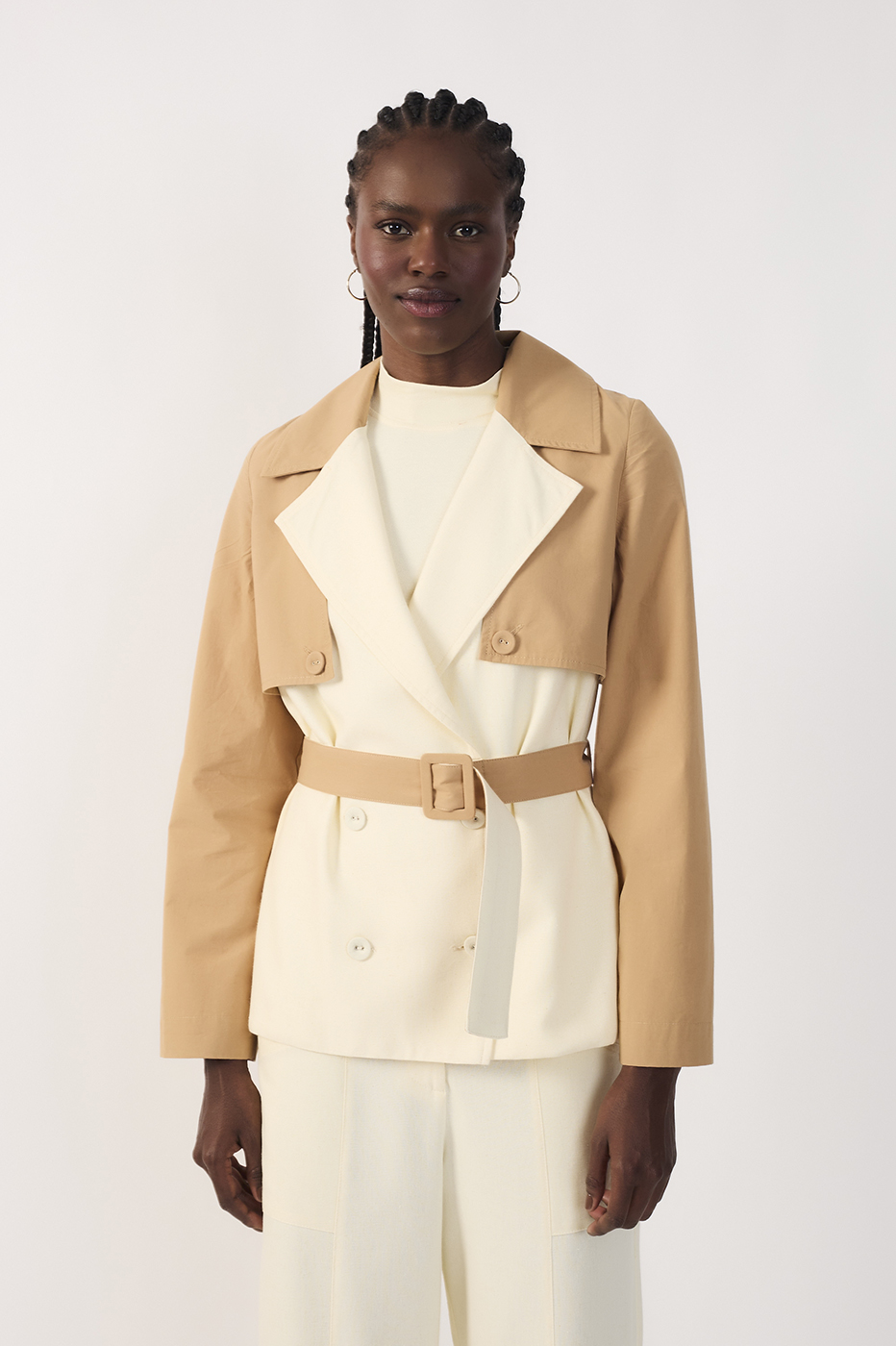 Two-Tone Linen Trench Coat_2