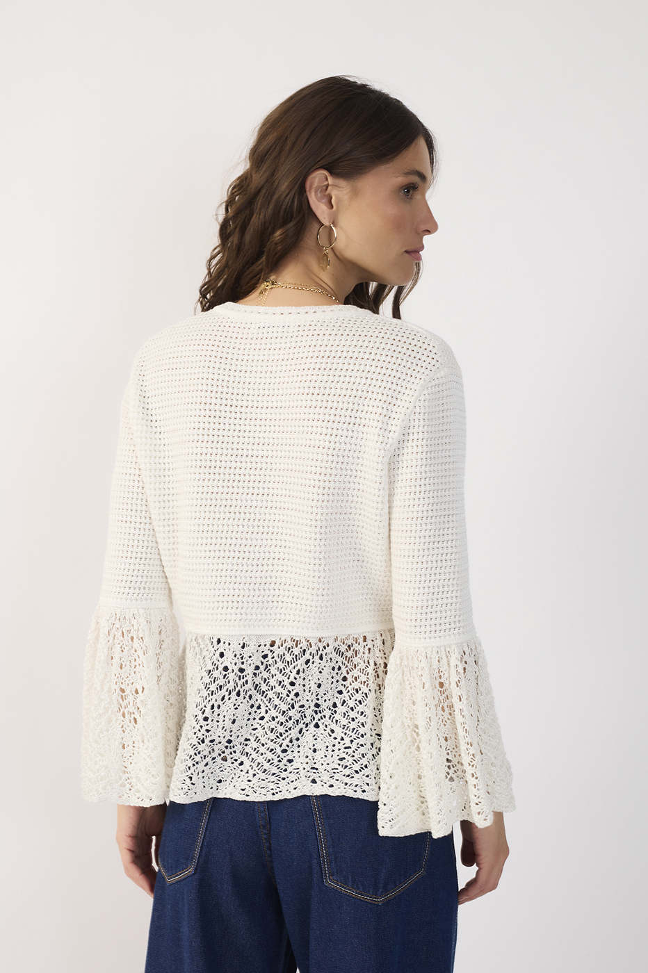 Lace Detail Tricot Cardigan_6