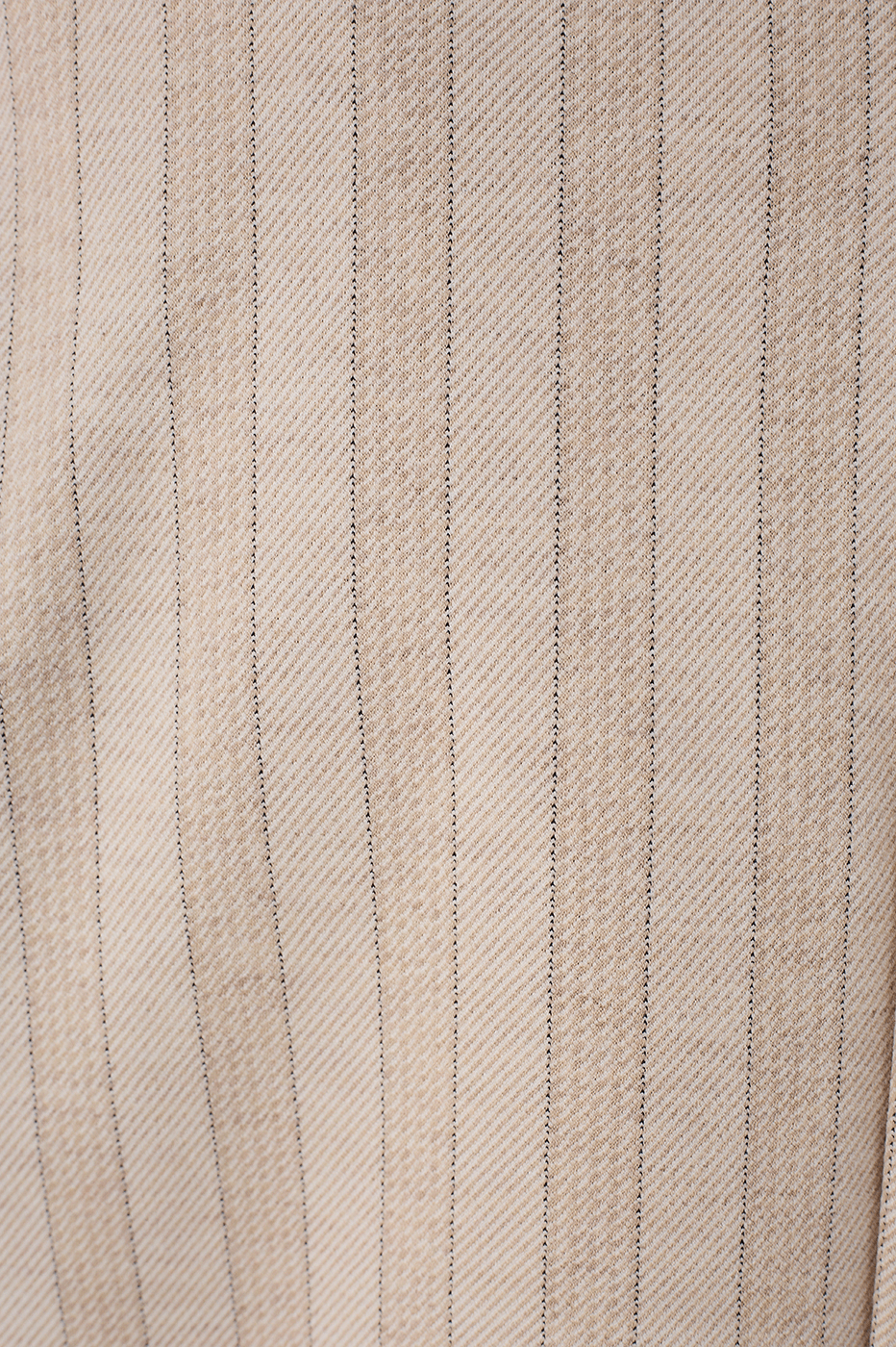 Beige Stripes Notched Lapel Tailored Linen Blazer
