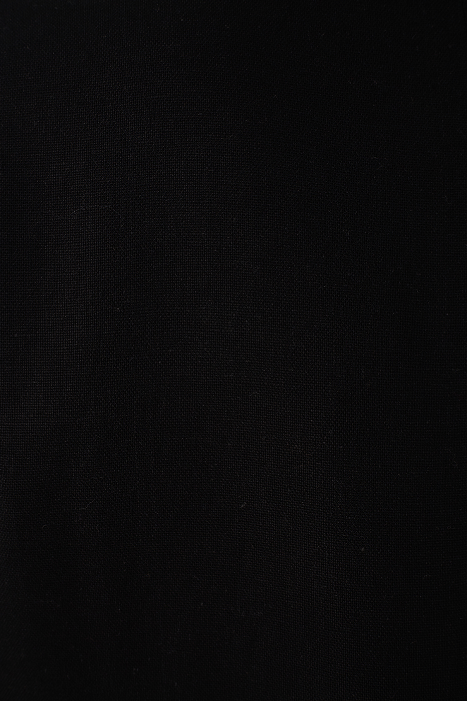 Black Notched Lapel Slit Linen Blazer