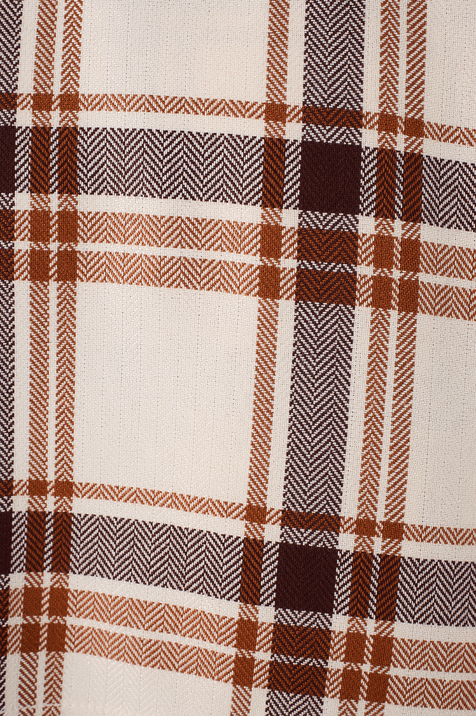 Brown Mate Plaid Notched Lapel Buttoned Layered Jacket