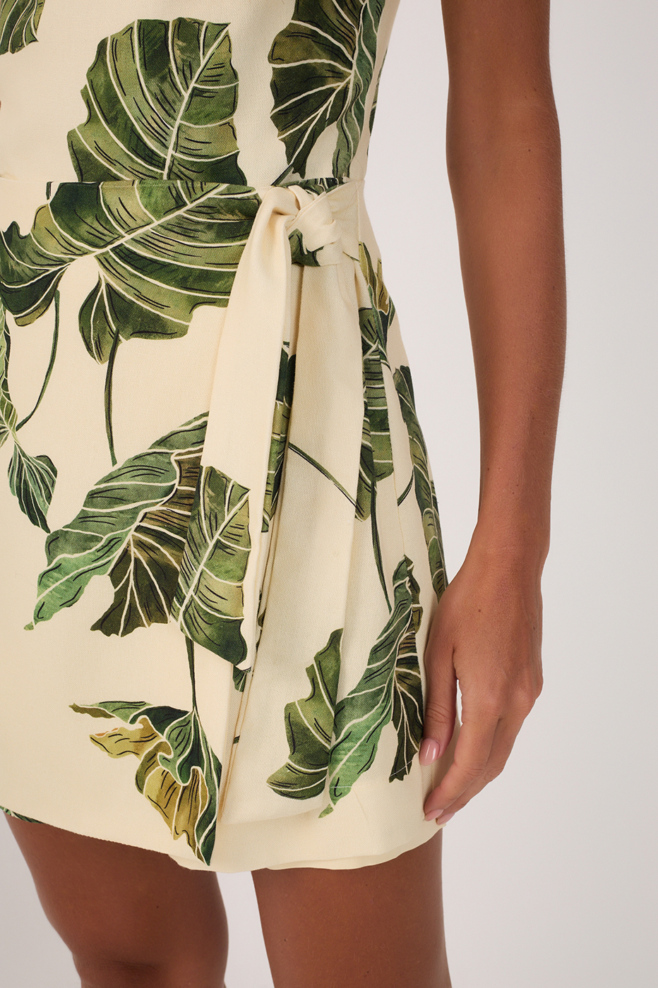 Linen Folhar Print Romper_5