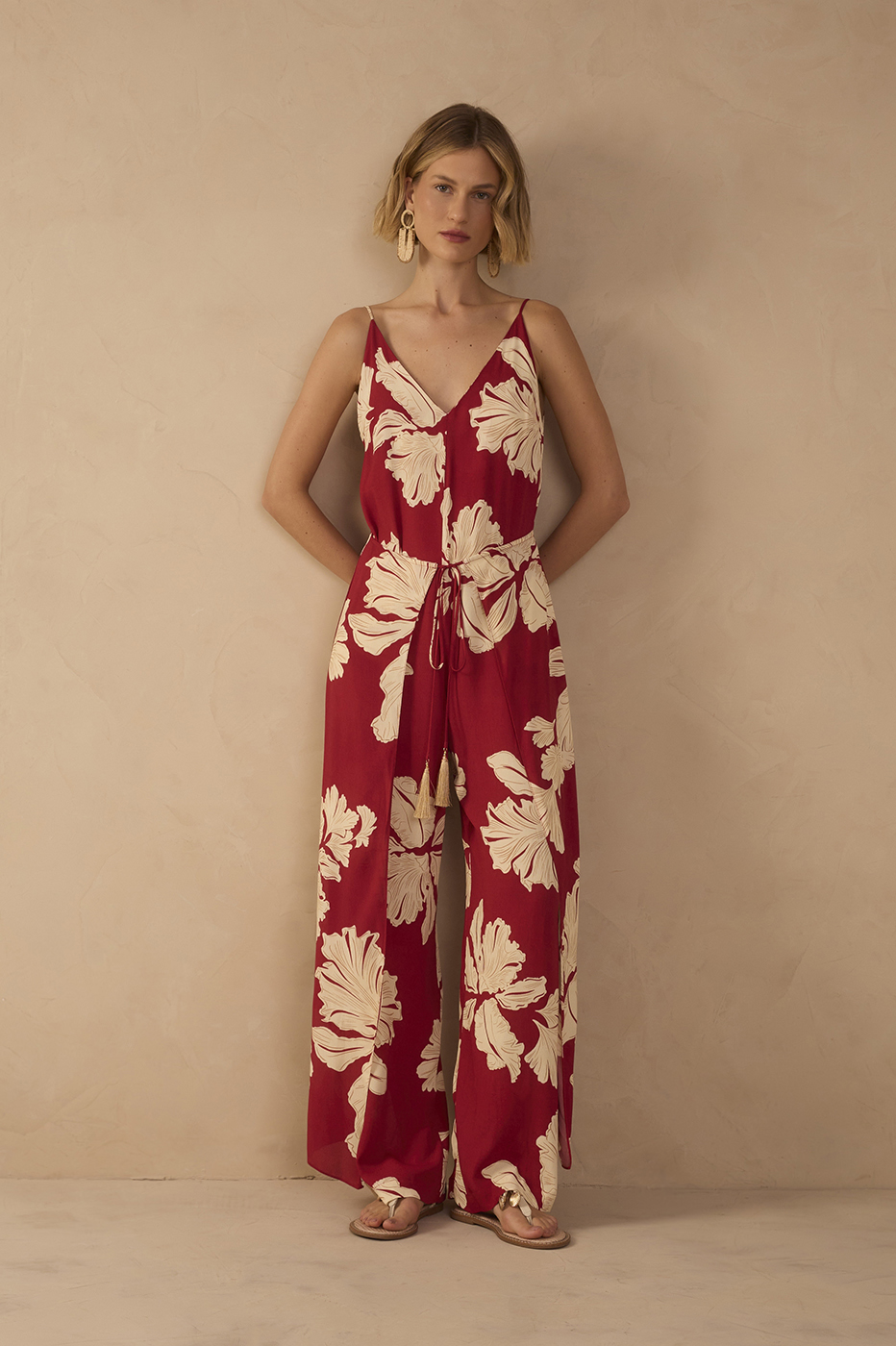 Petala Vermelha Print Jumpsuit_1