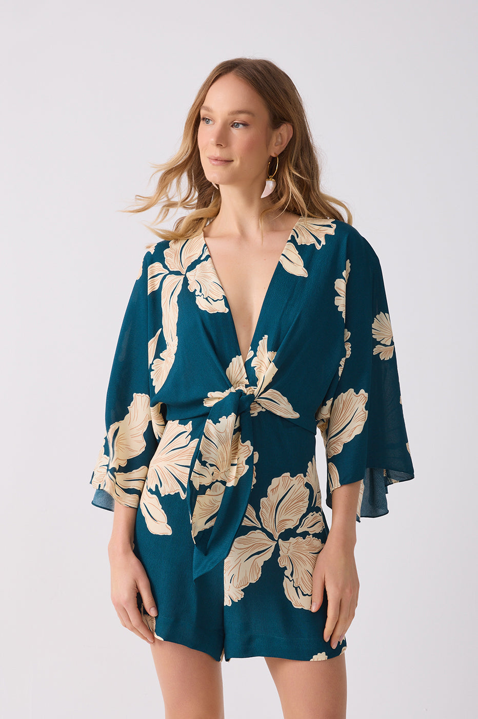 Pétala Verde Print Romper_4