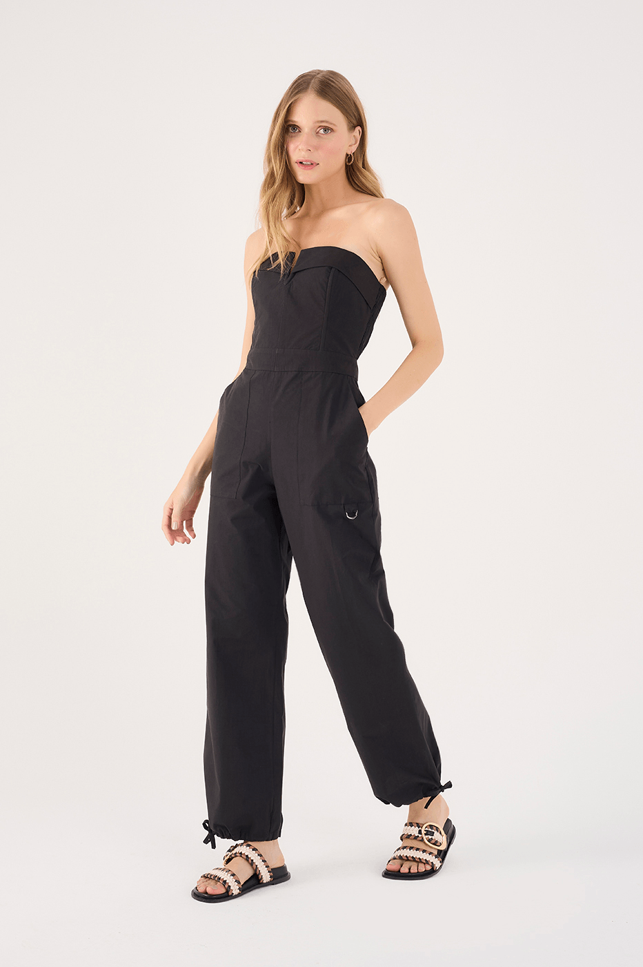 Cotton V-Neck Jumpsuit_1