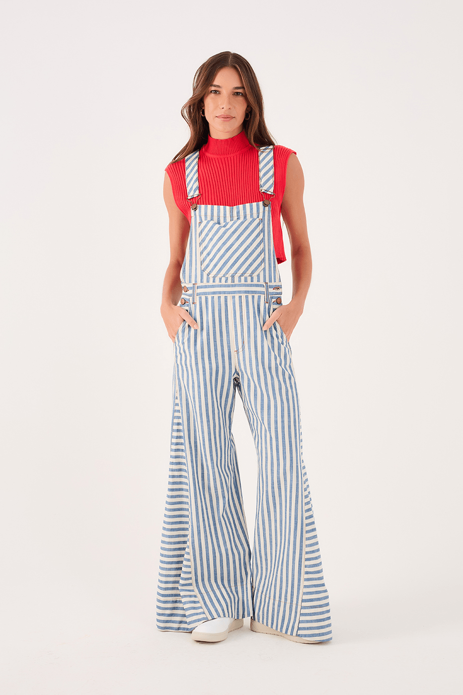 Denim Stripe Twill Overall_1