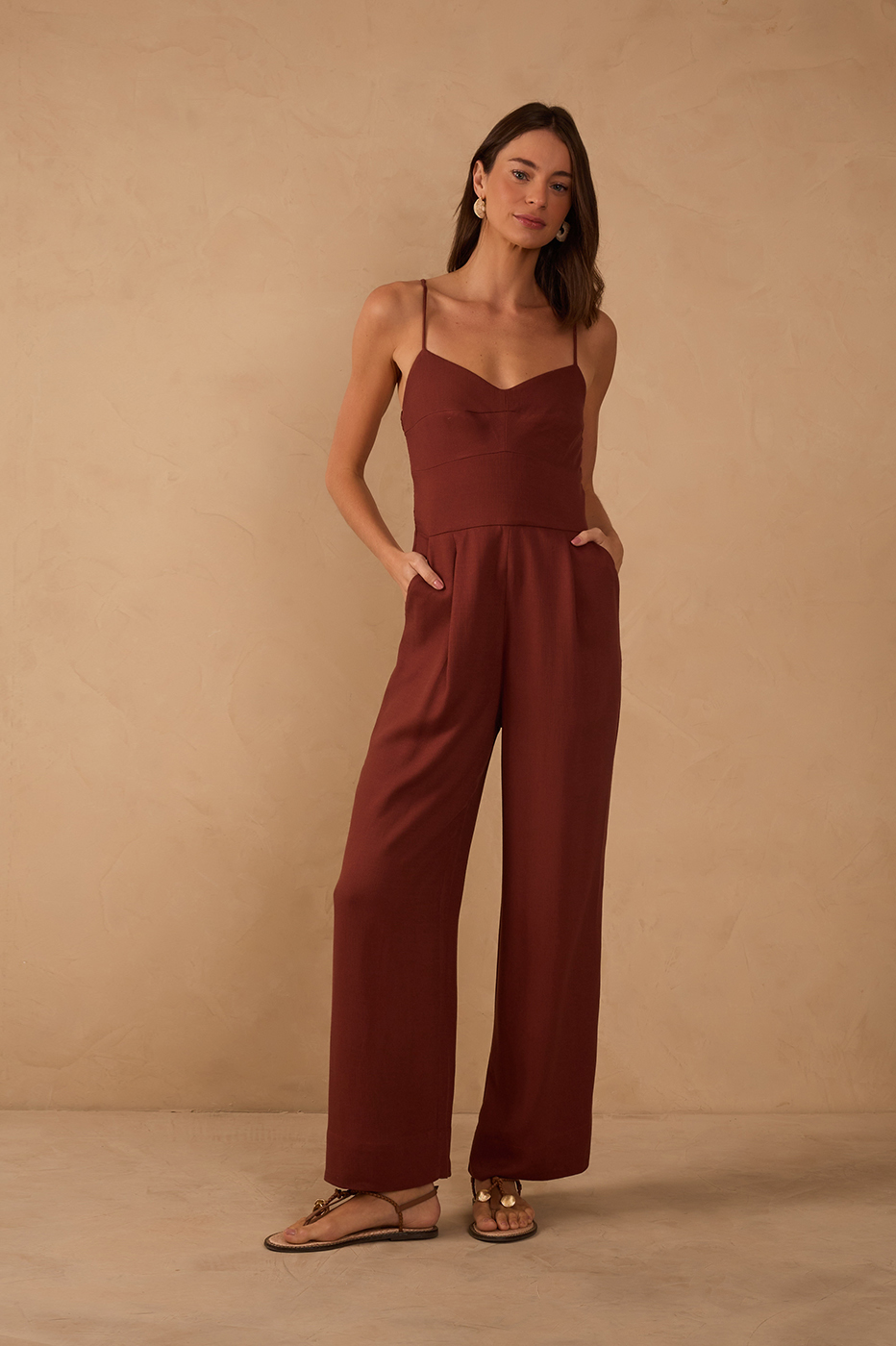 Smocked-Back Jumpsuit_1