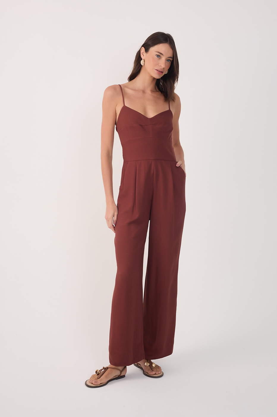 Smocked-Back Jumpsuit_2