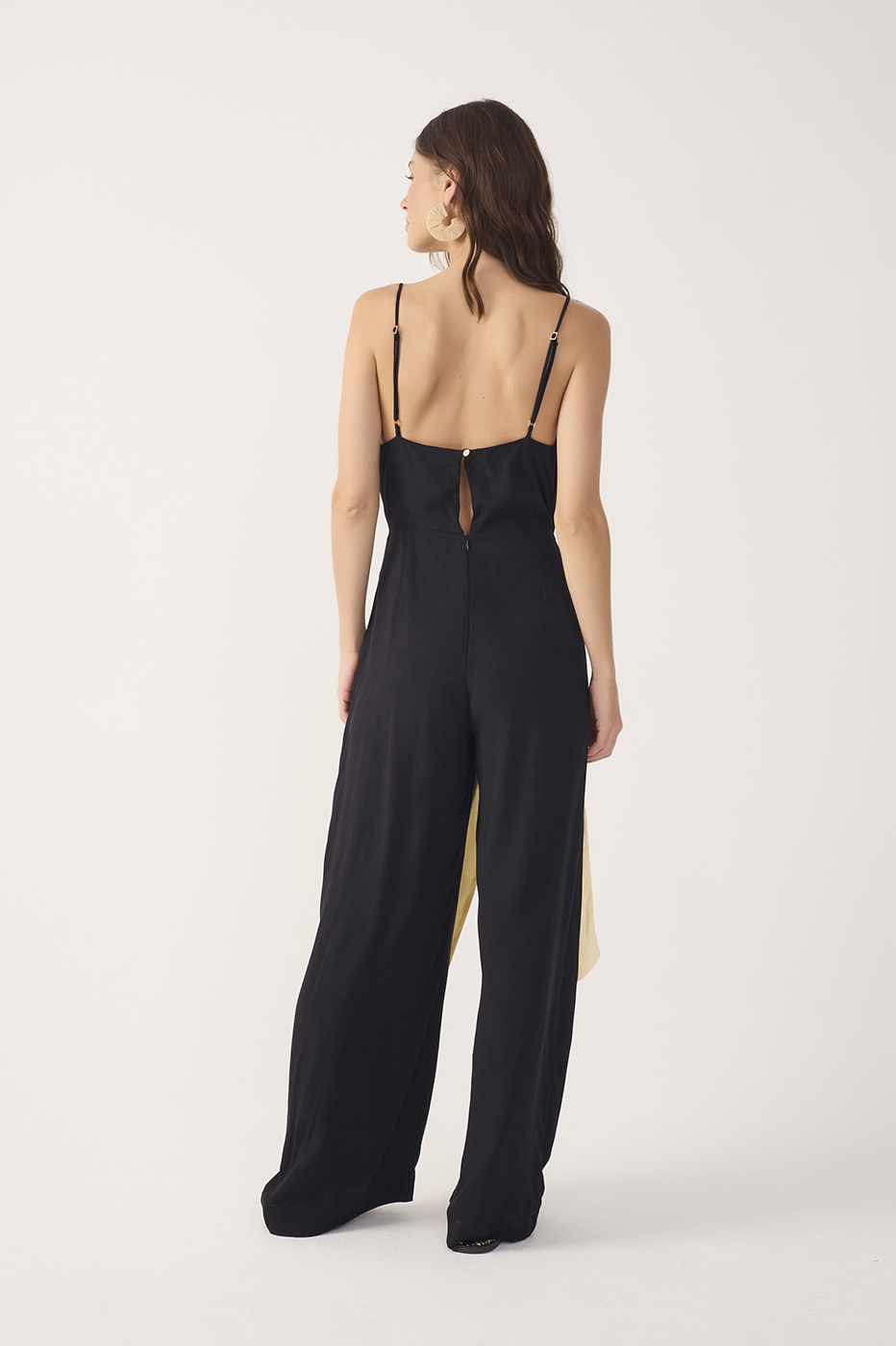 Bicolor Crepe Jumpsuit